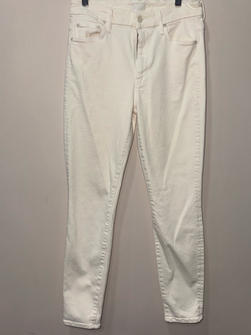 MOTHER Skinny Jeans in White